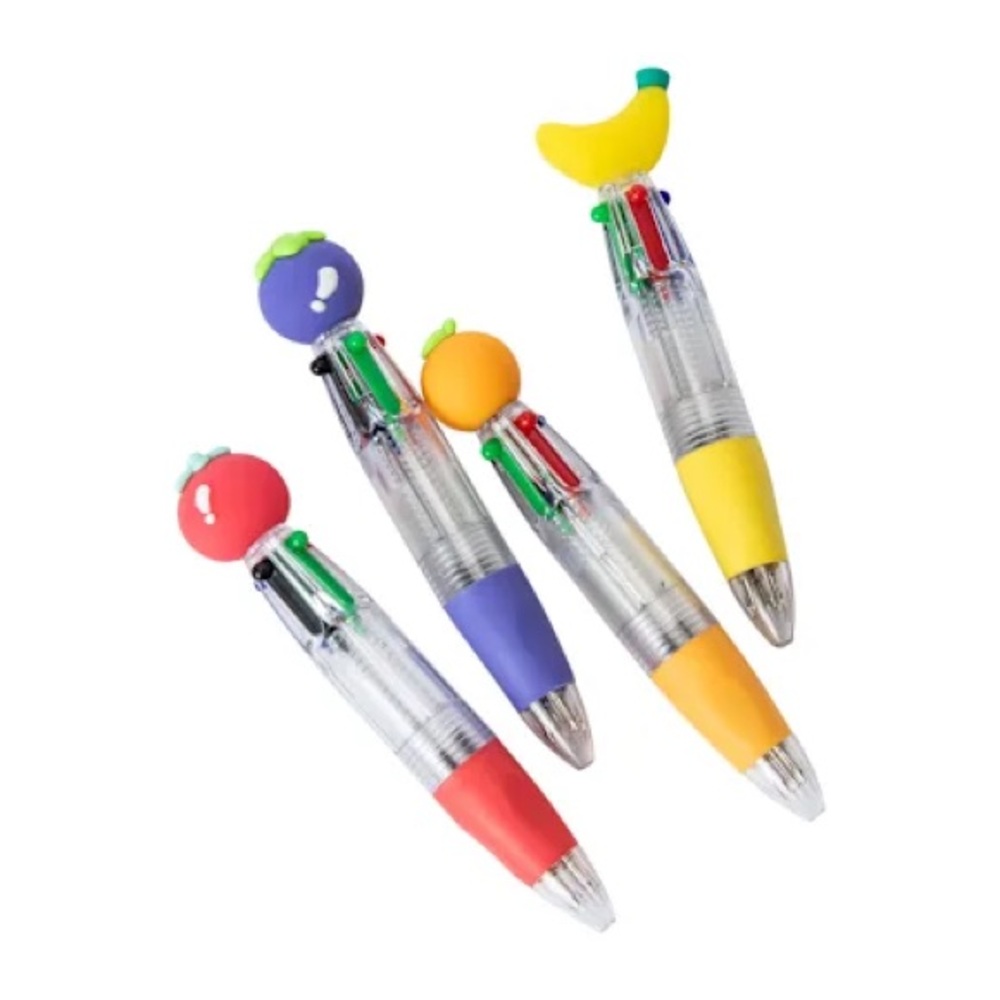 Summertime Fruits Multicolor Ballpens 4-Count Color Changing Pens ☀️🍉